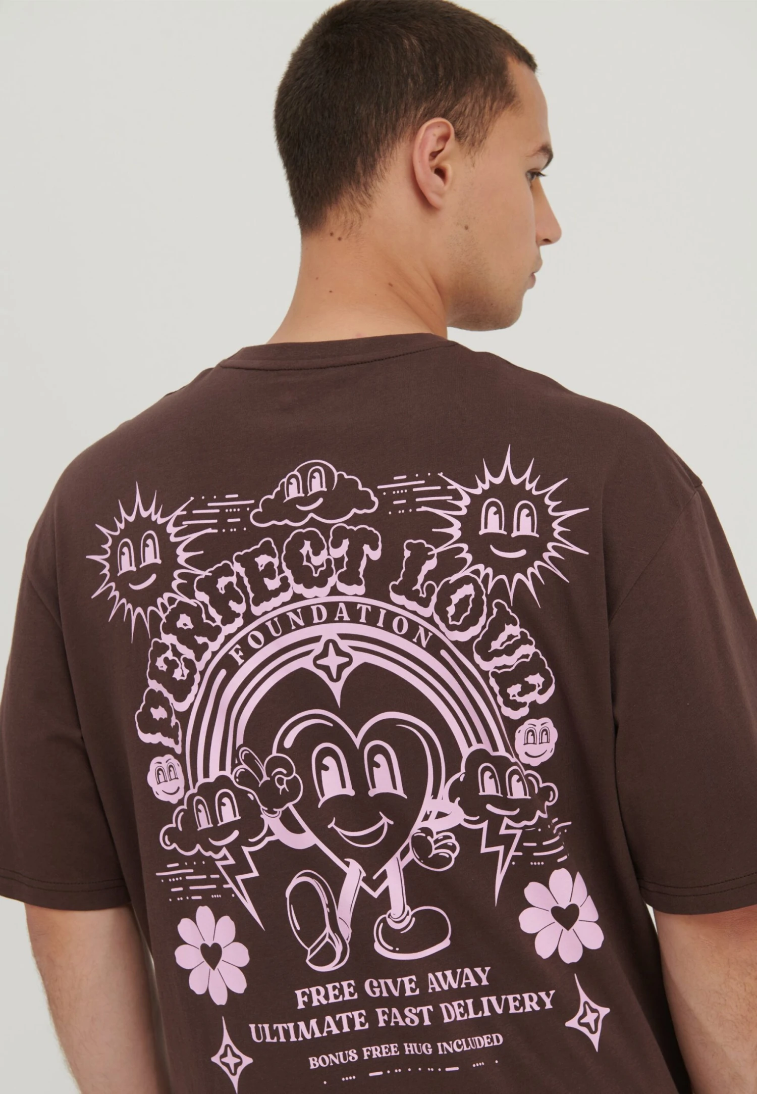 YOURTURN Unisex - T-Shirt Print - Brown 5 YOURTURN Unisex - T-Shirt Print - Brown - Afbeelding 5