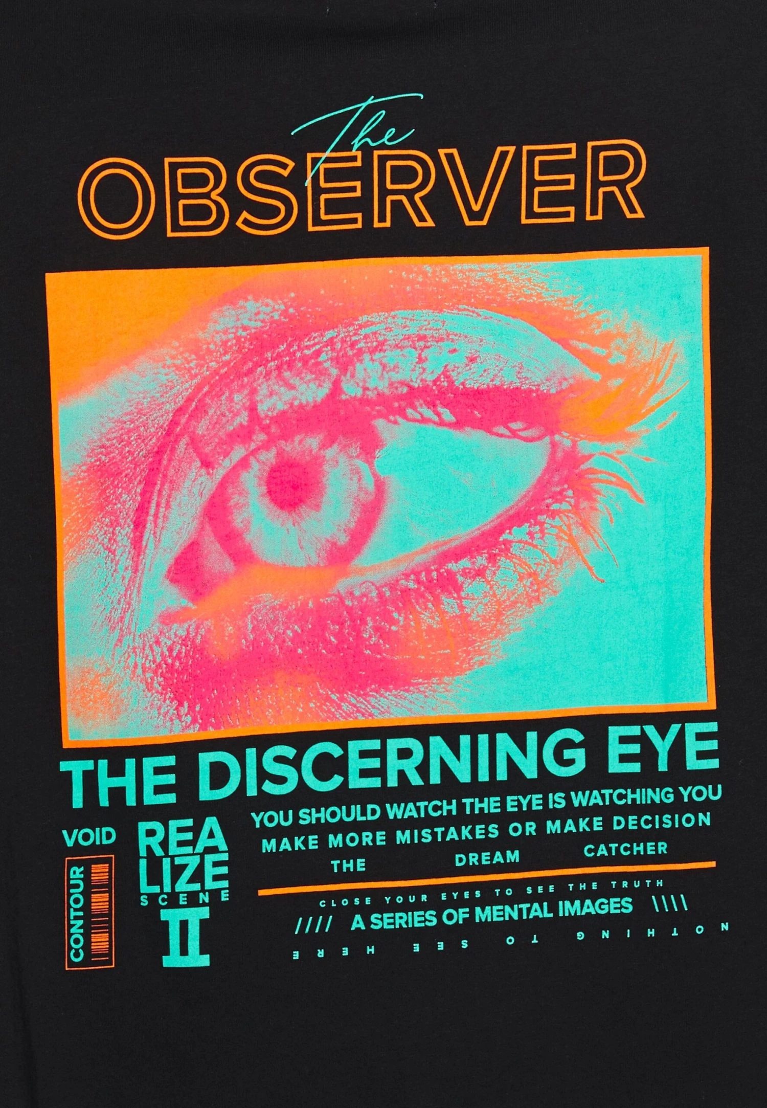 YOURTURN Unisex Observer- T-Shirt Print - Black 3 YOURTURN Unisex Observer- T-Shirt Print - Black - Afbeelding 3