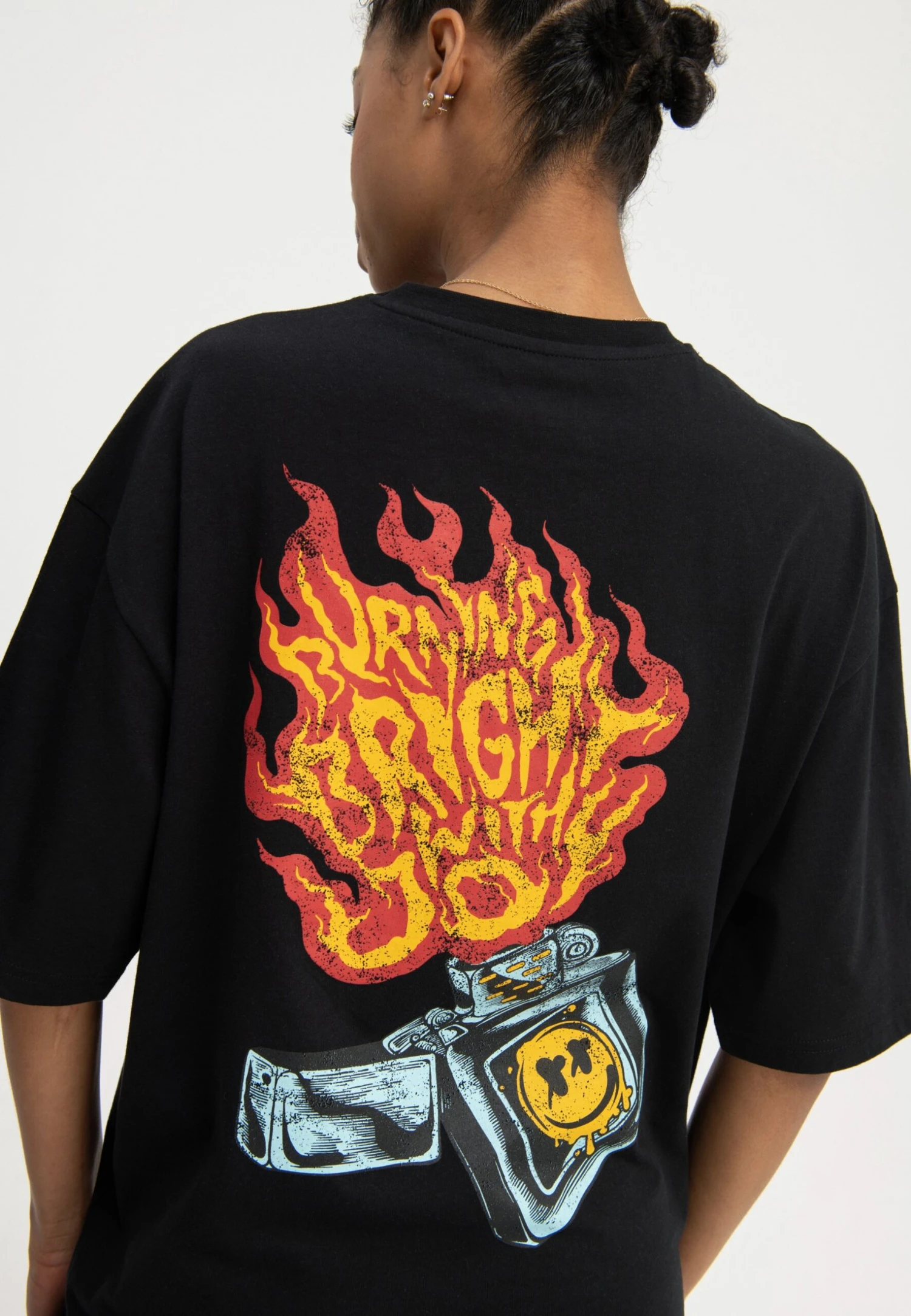 YOURTURN Unisex - T-Shirt Print - Black 3 YOURTURN Unisex - T-Shirt Print - Black - Afbeelding 3