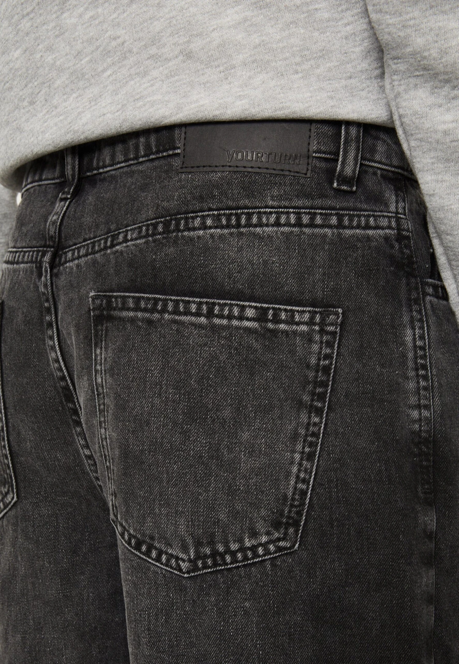 YOURTURN Unisex - Relaxed Fit Jeans - Black 6 YOURTURN Unisex - Relaxed Fit Jeans - Black - Afbeelding 6