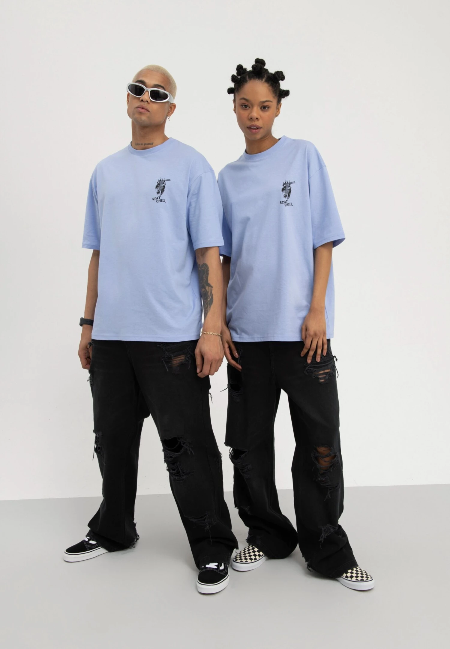 YOURTURN Unisex - T-Shirt Print - Light Blue 2 YOURTURN Unisex - T-Shirt Print - Light Blue - Afbeelding 2