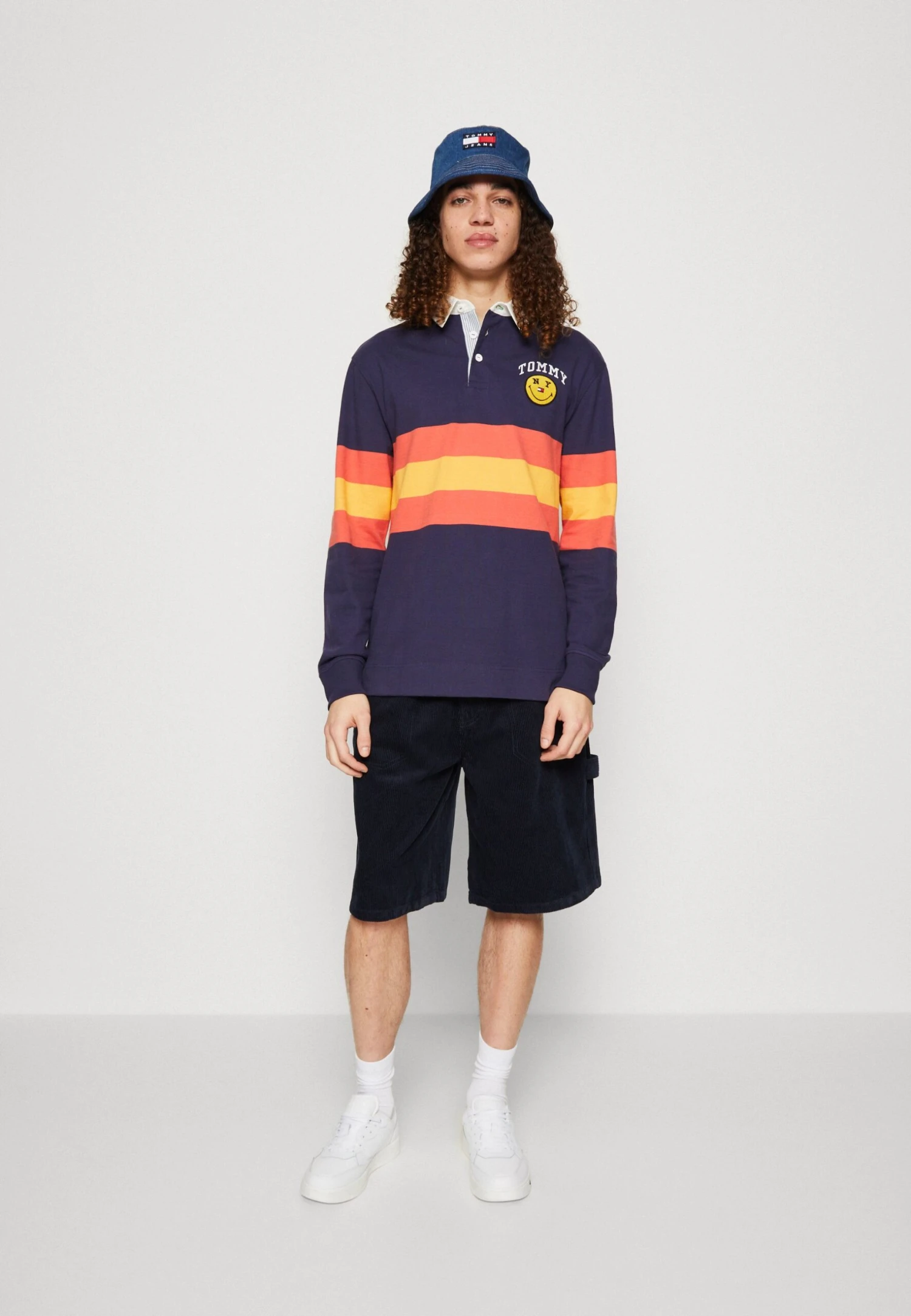 YOURTURN Wide Fit Carpenter Corduroy Unisex - Shorts - Dark Blue 2 YOURTURN Wide Fit Carpenter Corduroy Unisex - Shorts - Dark Blue - Afbeelding 2