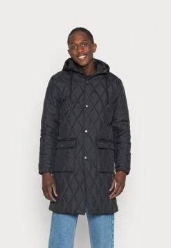 YOURTURN Coat Unisex - Halflange Jas - Black
