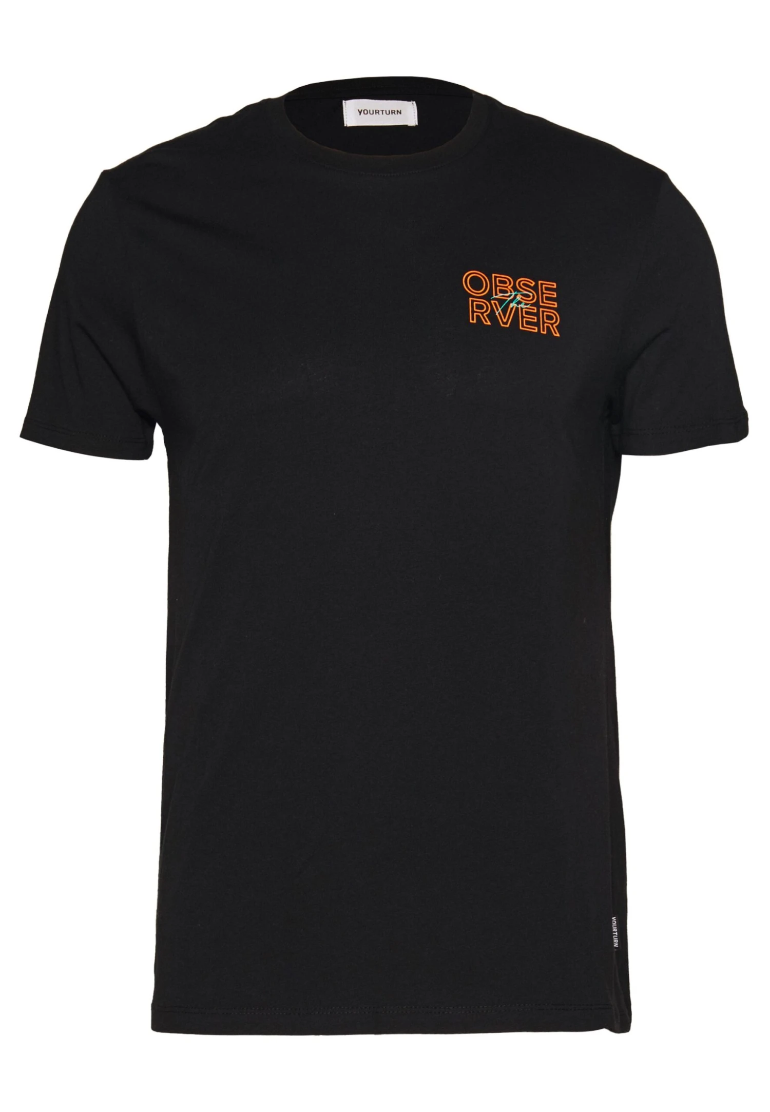 YOURTURN Unisex Observer- T-Shirt Print - Black 2 YOURTURN Unisex Observer- T-Shirt Print - Black - Afbeelding 2