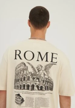 YOURTURN Rome Tee Unisex - T-Shirt Print - Mottled Light Brown -YOURTURN Winkel c774f4903f4a4a26b535e119279a3abe