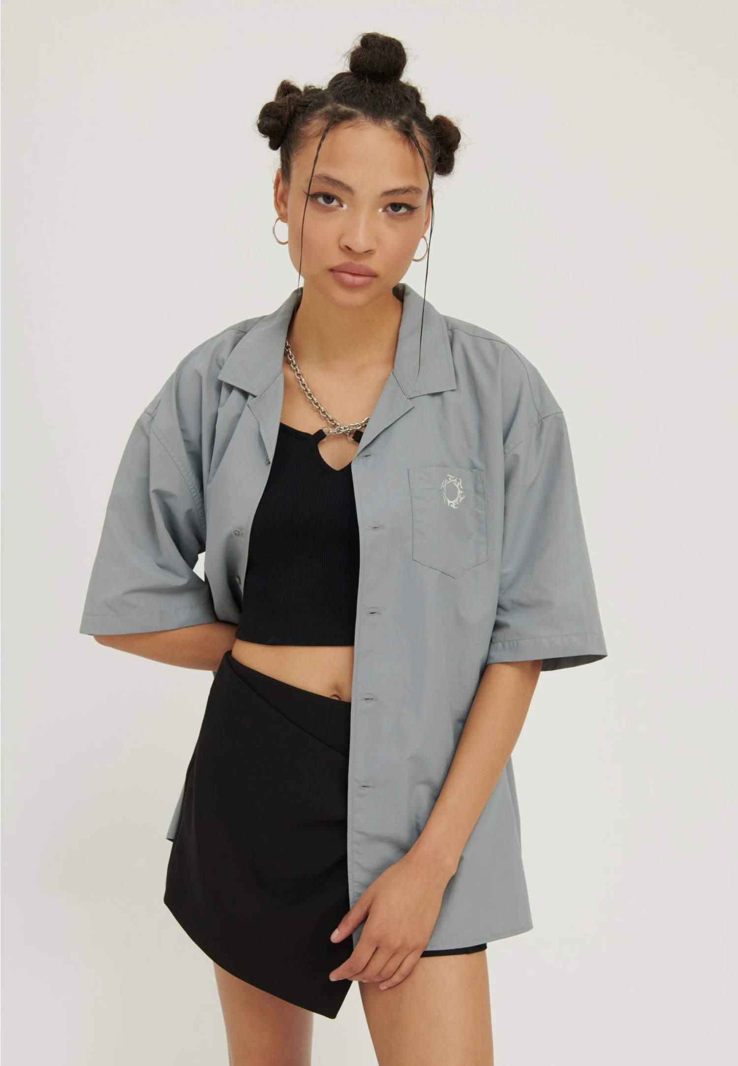YOURTURN Unisex - Overhemdblouse - Grey 1 YOURTURN Unisex - Overhemdblouse - Grey