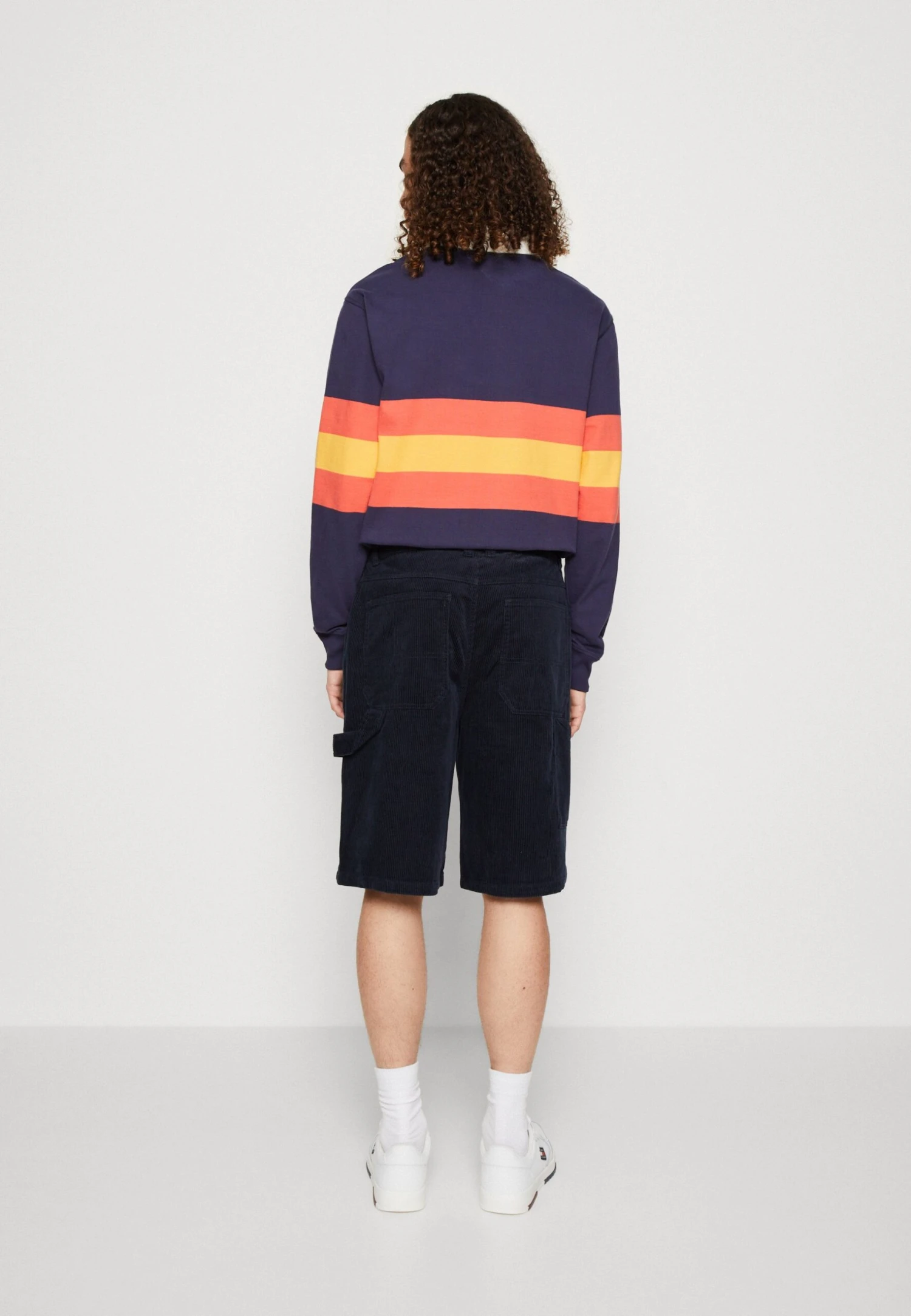 YOURTURN Wide Fit Carpenter Corduroy Unisex - Shorts - Dark Blue 3 YOURTURN Wide Fit Carpenter Corduroy Unisex - Shorts - Dark Blue - Afbeelding 3